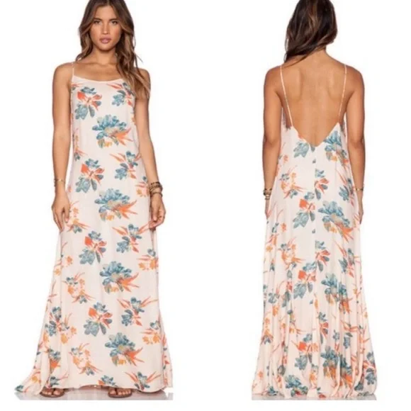 Free People Star Chasing Slip dress in Hibiscus Combo sz S - Picture 8 of 8